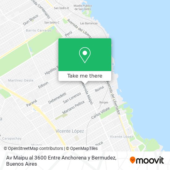 Av  Maipu al 3600 Entre Anchorena y Bermudez map