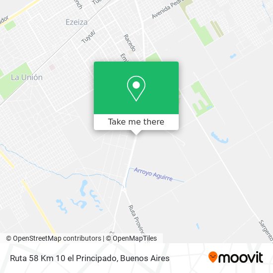 Ruta 58  Km 10 el Principado map