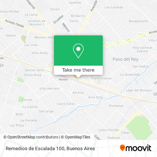 Mapa de Remedios de Escalada 100