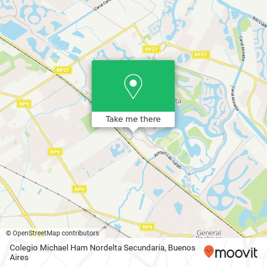 Colegio Michael Ham Nordelta Secundaria map