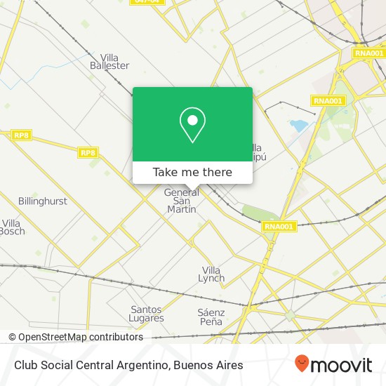 Club Social Central Argentino map