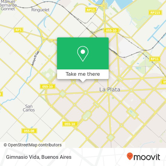 Gimnasio Vida map