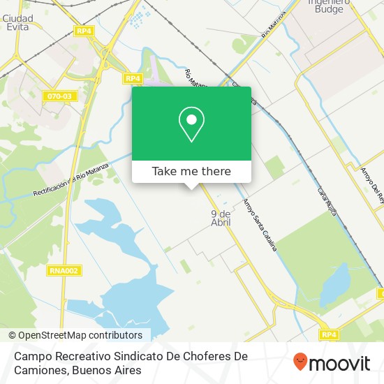 Mapa de Campo Recreativo Sindicato De Choferes De Camiones