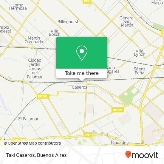 Mapa de Taxi Caseros