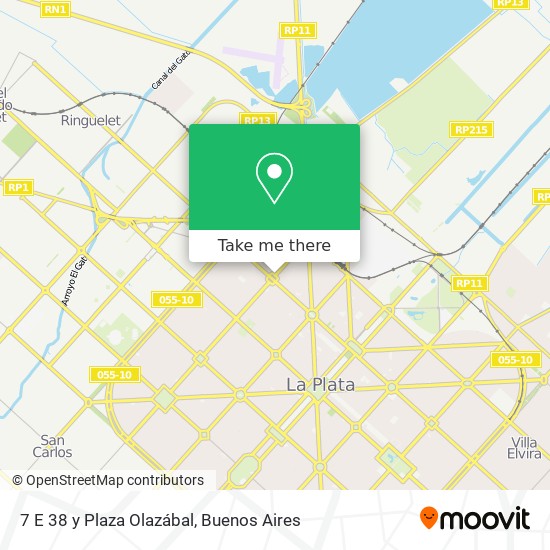 Mapa de 7 E  38 y Plaza Olazábal