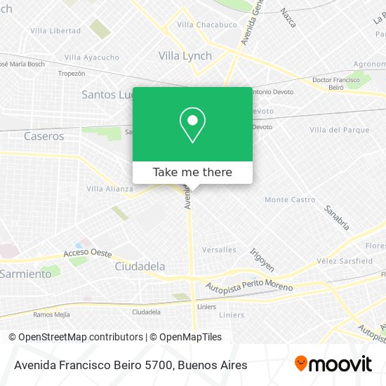 Mapa de Avenida Francisco Beiro 5700