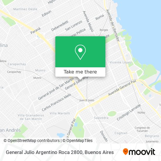 General Julio Argentino Roca 2800 map