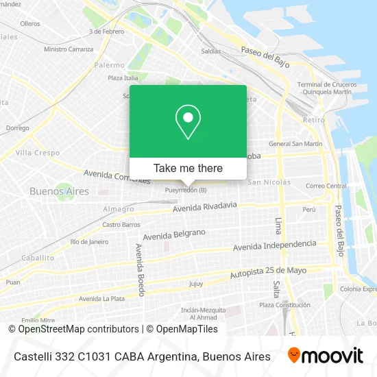 Mapa de Castelli 332  C1031 CABA  Argentina