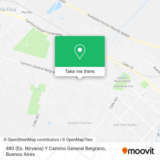 480 (Ex. Nirvana) Y Camino General Belgrano map