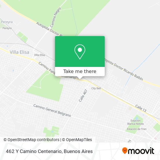 Mapa de 462 Y Camino Centenario