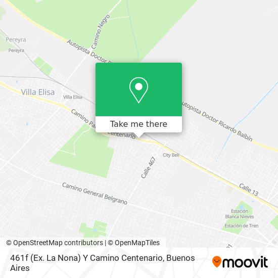 461f (Ex. La Nona) Y Camino Centenario map
