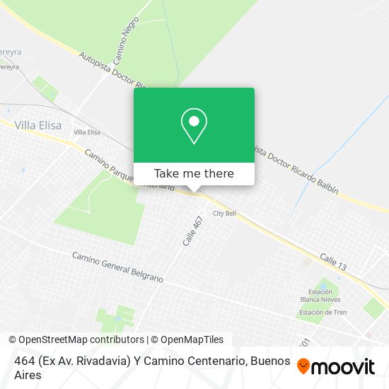 Mapa de 464 (Ex Av. Rivadavia) Y Camino Centenario