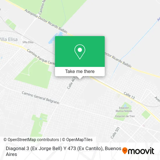 Diagonal 3 (Ex Jorge Bell) Y 473 (Ex Cantilo) map