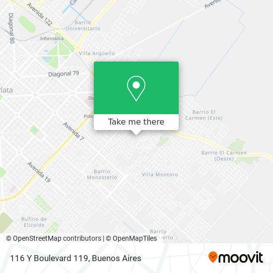 Mapa de 116 Y Boulevard 119