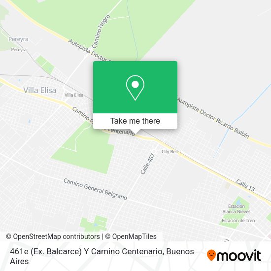 Mapa de 461e (Ex. Balcarce) Y Camino Centenario