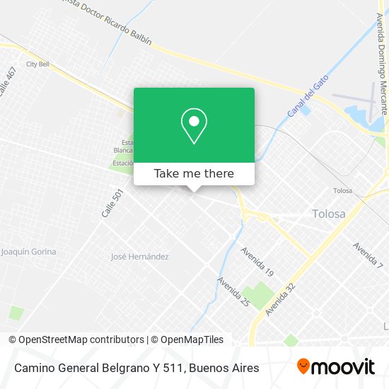 Camino General Belgrano Y 511 map