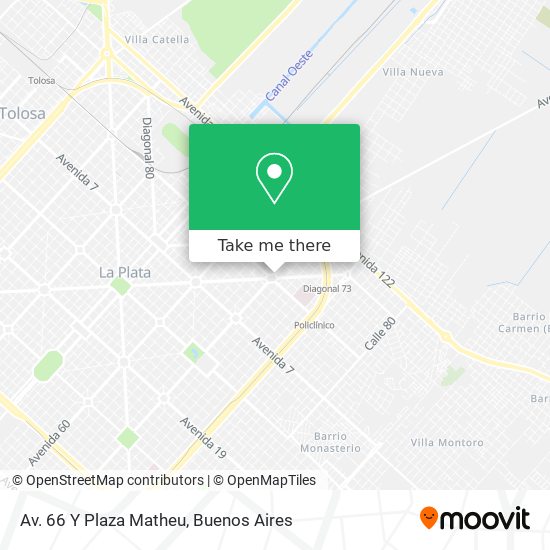 Mapa de Av. 66 Y Plaza Matheu