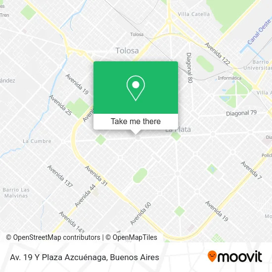 Mapa de Av. 19 Y Plaza Azcuénaga