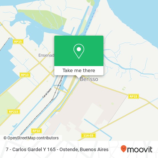 7 - Carlos Gardel Y 165 - Ostende map