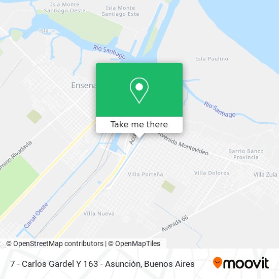 Mapa de 7 - Carlos Gardel Y 163 - Asunción