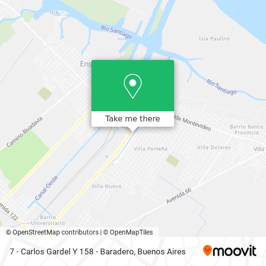 7 - Carlos Gardel Y 158 - Baradero map
