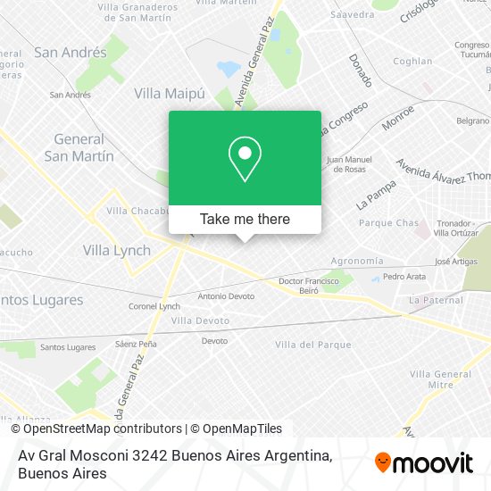 Av  Gral  Mosconi 3242  Buenos Aires  Argentina map