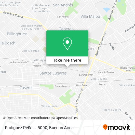 Rodiguez Peña al 5000 map