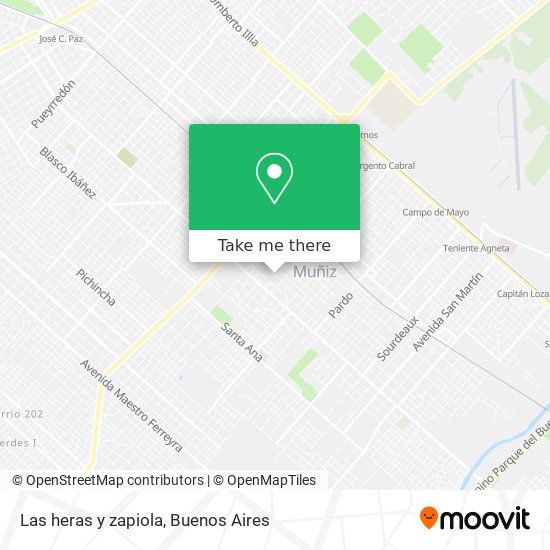 Mapa de Las heras y zapiola