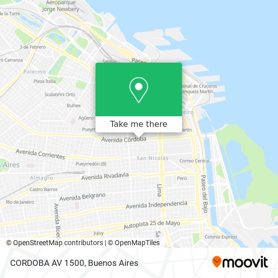 Mapa de CORDOBA AV  1500