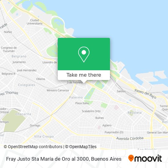 Fray Justo Sta   María de Oro al 3000 map