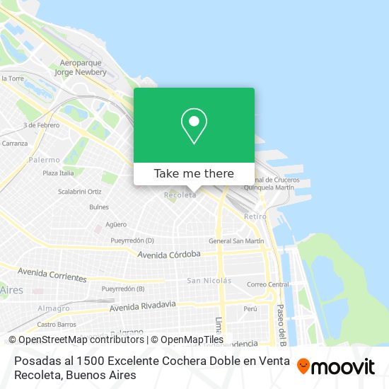 Posadas al 1500 Excelente Cochera Doble en  Venta Recoleta map