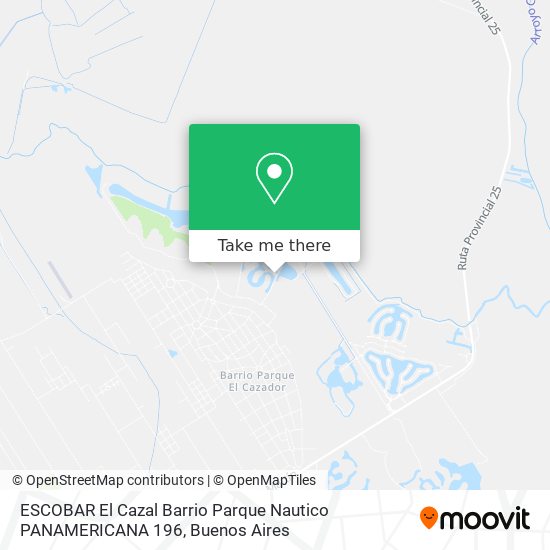ESCOBAR  El Cazal Barrio Parque Nautico  PANAMERICANA 196 map