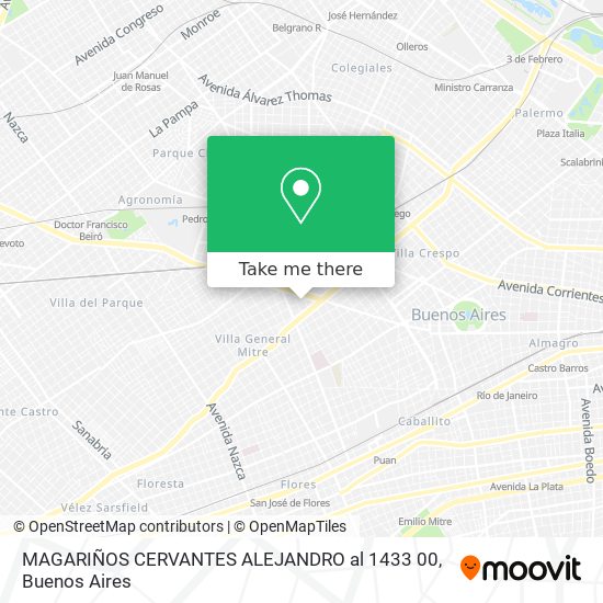 MAGARIÑOS CERVANTES  ALEJANDRO al 1433 00 map