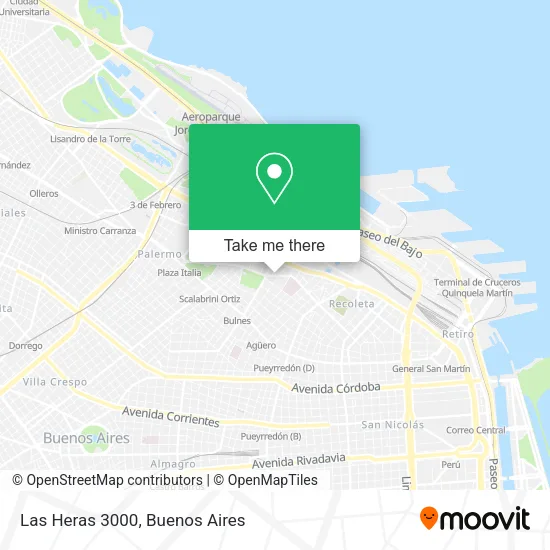 Mapa de Las Heras 3000