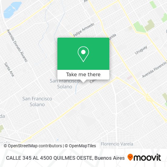 CALLE 345 AL 4500 QUILMES OESTE map