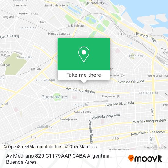 Av  Medrano 820  C1179AAP CABA  Argentina map