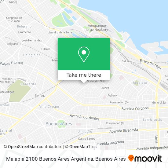 Malabia 2100  Buenos Aires  Argentina map