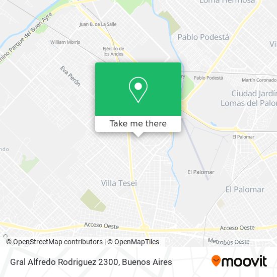 Mapa de Gral Alfredo Rodriguez 2300