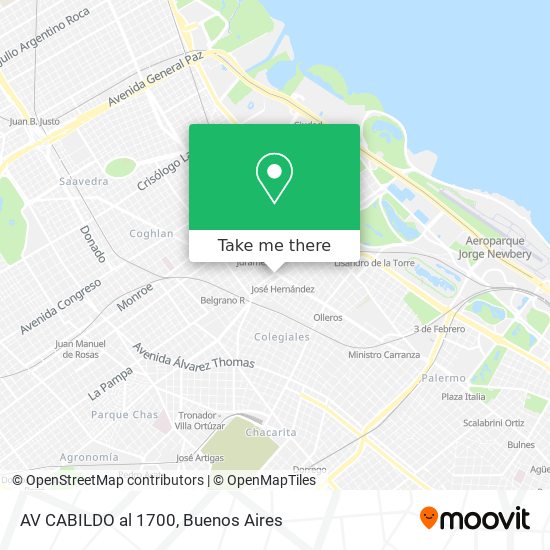 AV CABILDO al 1700 map