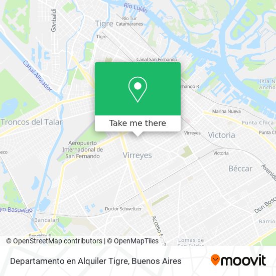 Departamento en Alquiler   Tigre map
