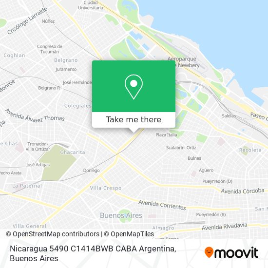 Nicaragua 5490  C1414BWB CABA  Argentina map