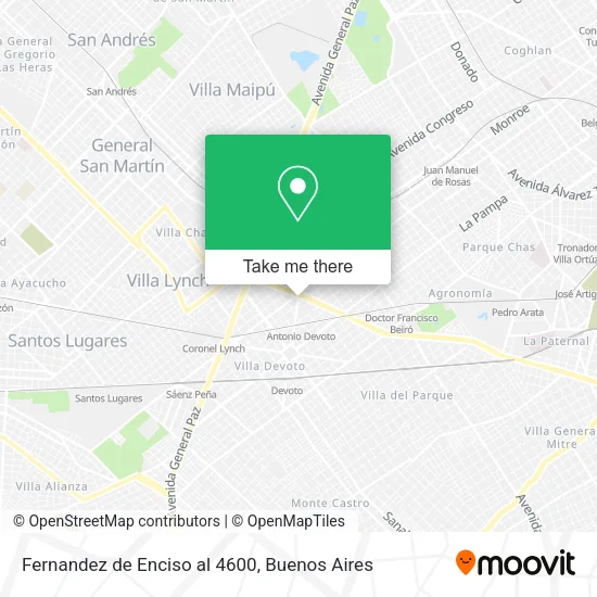 Mapa de Fernandez de Enciso al 4600
