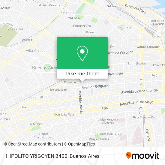 HIPOLITO YRIGOYEN  3400 map