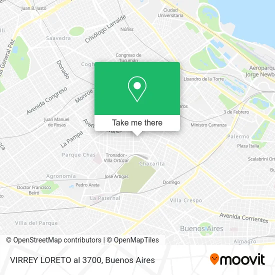 VIRREY LORETO al 3700 map