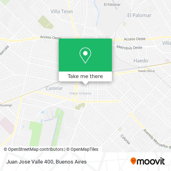 Juan Jose Valle 400 map