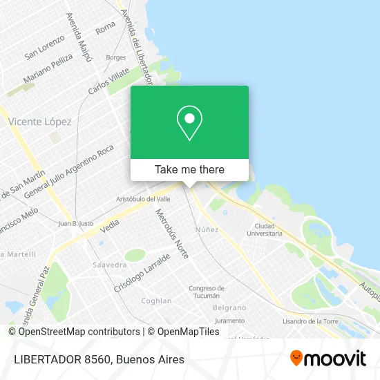 LIBERTADOR 8560 map