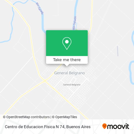 Mapa de Centro de Educacion Física N 74