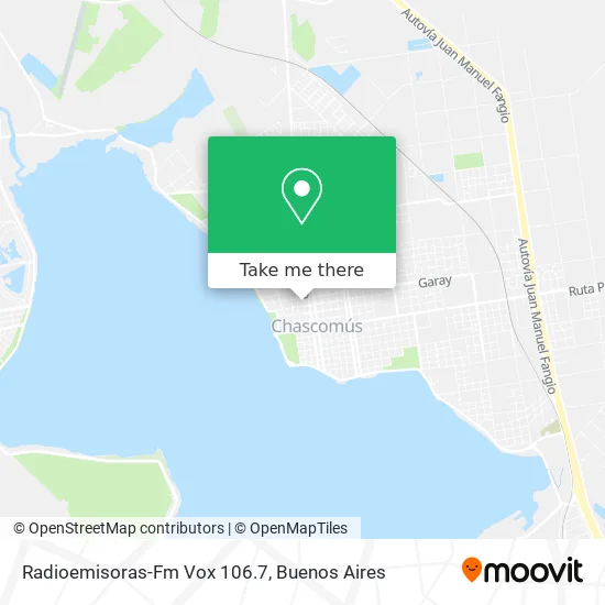 Radioemisoras-Fm Vox 106.7 map