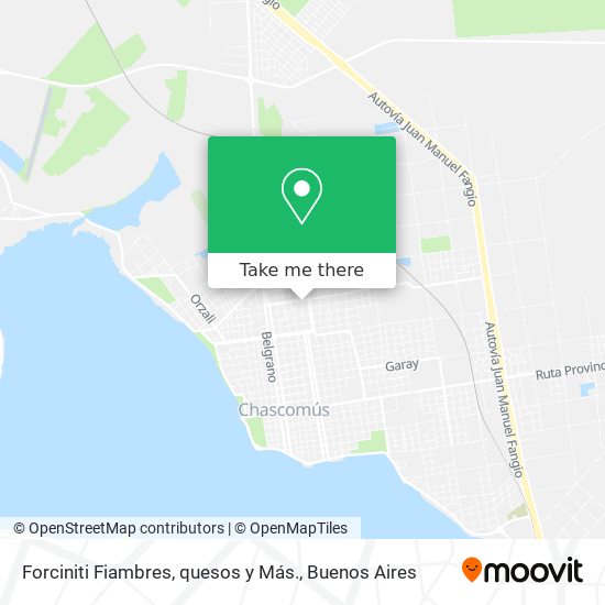 Mapa de Forciniti Fiambres, quesos y Más.