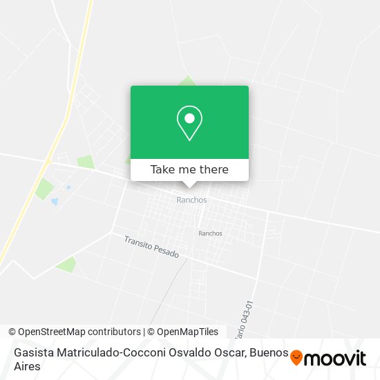 Mapa de Gasista Matriculado-Cocconi Osvaldo Oscar